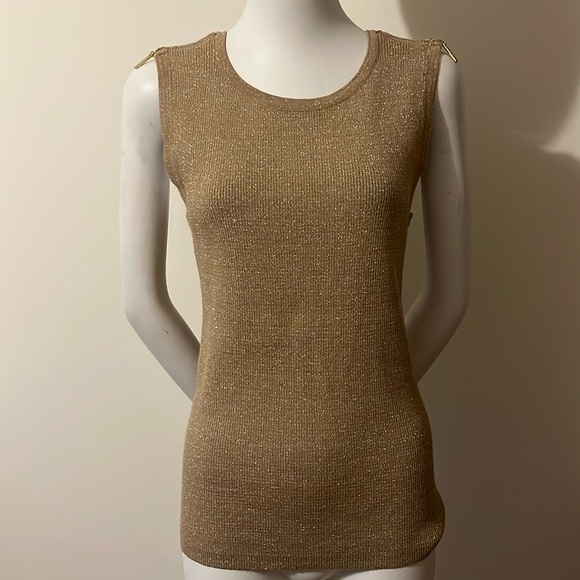 Alfani Ribbed Knit Metallic Scoop Neck Sweater Size L - Picture 2 of 12